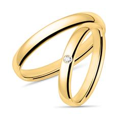 Unique 14K Gouden Trouwring Bezet Met Diamant