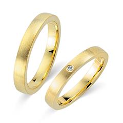 Unique Trouwringen 8 Karaat Geelgoud Met Diamant