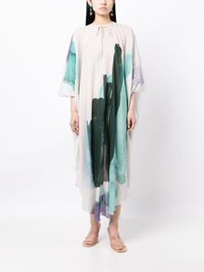 On The Island tie-dye cotton kaftan - Wit