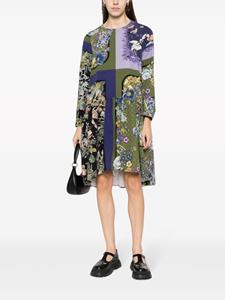 Vivetta graphic-print tiered-skirt dress - Groen