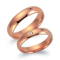 Unique Trouwringen 8 Karaat Roségoud Met Diamant