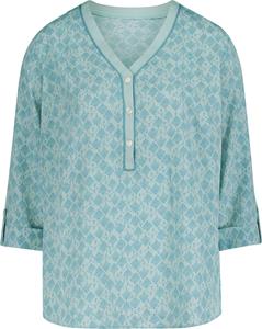 Dames Comfortabele blouse kalkmint/oceaan bedrukt Größe