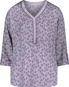 Dames Comfortabele blouse lila/vijg bedrukt Größe