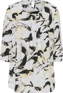 Your Look... for less! Dames Comfortabele blouse wit/vanille bedrukt Größe