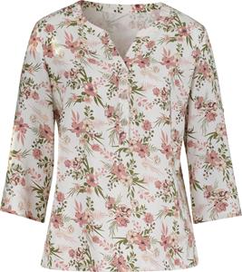 Your Look... for less! Dames Blouse ecru/kaki geprint Größe