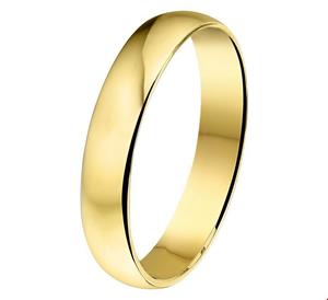 Quickjewels Huiscollectie Goud Geelgouden Ring A404 - 4 mm - zonder steen 4003664 19.75 mm (62)