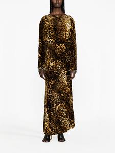 Roberto Cavalli Jurk met luipaardprint - Bruin