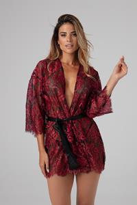 Christine Luxe Kimono Fleur de Plaisir - zwart/rood