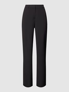 Comma Stoffen broek met labeldetail