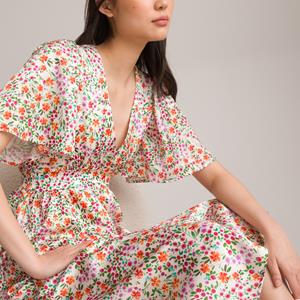 LA REDOUTE COLLECTIONS Lang, wijduitlopende jurk met decolleté achteraan