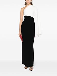 Solace London The Elisa one-shoulder long dress - Zwart