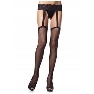 Merk onbekend Fishnet Garterbelt Stockings - Zwart