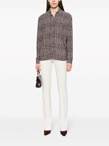 Norma Kamali Geruite blouse - Bruin