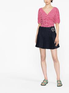 GANNI Geruite blouse - Roze