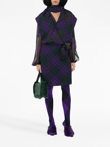 Burberry Geruite blouse - Paars