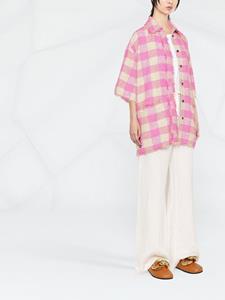 MSGM Geruite blouse - Roze