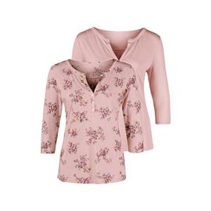 Lascana Shirt met 3/4-mouwen in modieuze blouse-look (Set van 2)