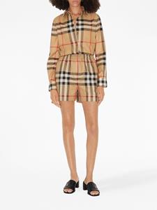 Burberry Geruite blouse - Beige