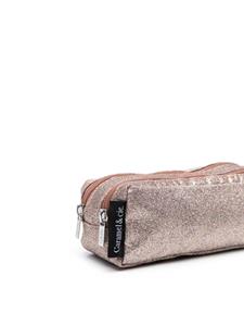 Caramel logo-tag glitter-detail bag - Roze