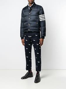 Thom Browne Bomberjack met 4 strepen - Blauw