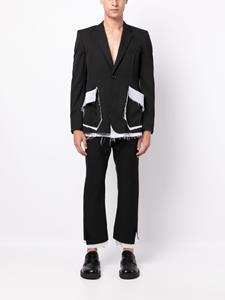 Sulvam Broek met franje afwerking - Zwart