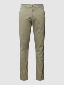Slim fit broek met paspelzakken aan de achterkant, model 'Miles'