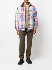 Sacai Geruit shirtjack - Blauw