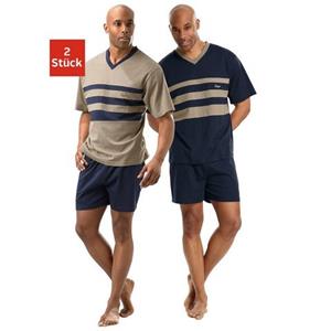 Le jogger Shortama met contrastkleurige inzetten voor (4-delig, Set van 2)