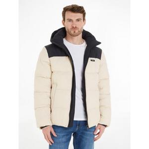 Calvin Klein Steppjacke "CRINKLE NYLON COLOR BLOCK PUFFER", mit Kapuze, mit Markenlabel