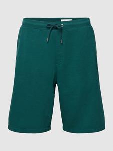 s.Oliver Bermudas Relaxed: Sweatpants mit Elastikbund Durchzugkordel, Garment Dye, Label-Patch
