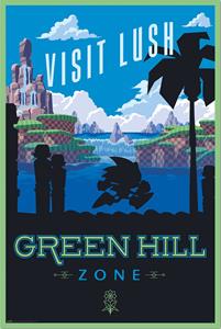 Grupo Erik Poster Sonic The Hedgehog Visit Lush Green Hill Zone 61x91,5cm