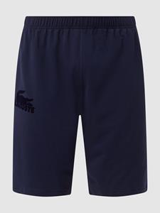 Lacoste Sweatshorts met flockprint in labeldesign