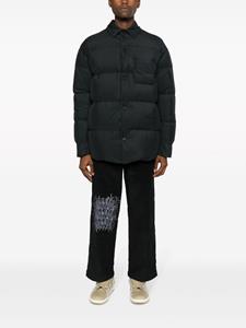 Off-White Donsjack met knopen - Zwart