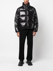 Duvetica Donsjack met logopatch - Zwart