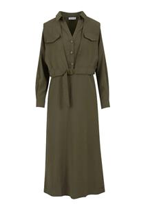 Coster Copenhagen Groene lange utility jurk -