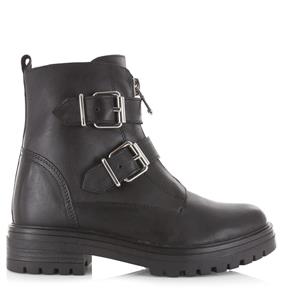 POELMAN LPMONK-69POE Zwart Leer Biker boots Dames