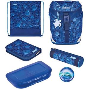 Herlitz Schoolrugzak SoftLight Plus GREENline, Deep Sea (set, 7)