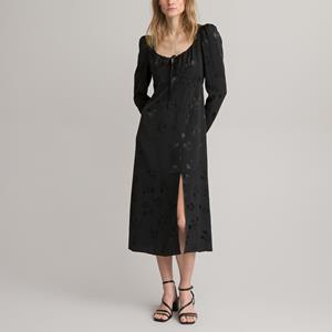 LA REDOUTE COLLECTIONS Lange jurk in jacquard, lange mouwen