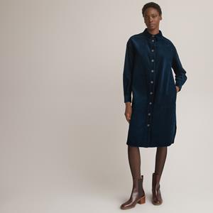 LA REDOUTE COLLECTIONS Hemdjurk met lange mouwen in fluweel