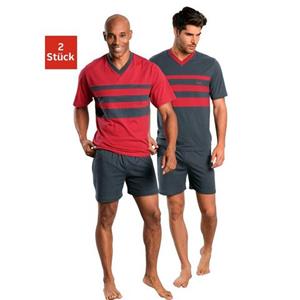 Le jogger Shortama met contrastkleurige inzetten voor (4-delig, Set van 2)