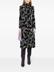 DVF Diane von Furstenberg Jurk met abstracte print - Zwart