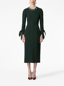 Carolina Herrera Jurk met strik - SPRUCE GREEN