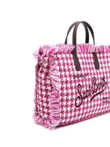 Colette schoudertas met pied-de-poule print - Wit