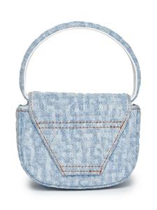 Diesel Kids 1DR schoudertas van gewassen denim - Blauw
