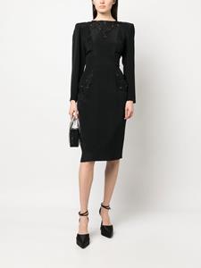 A.N.G.E.L.O. Vintage Cult 1980's jurk met lange mouwen - Zwart