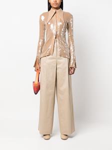 Lanvin Broek met wijde pijpen - Beige