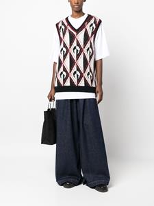 Maison Margiela Plooibroek met wijde pijpen - Blauw
