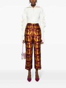 La DoubleJ Broek met jacquard - Geel