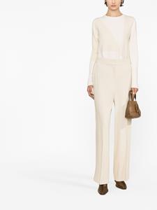 KHAITE Broek met wijde pijpen - Beige