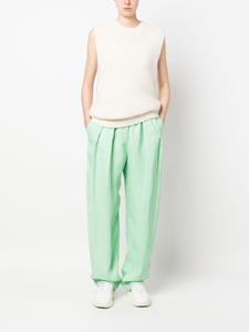 Stella McCartney Plooibroek met wijde pijpen - Groen